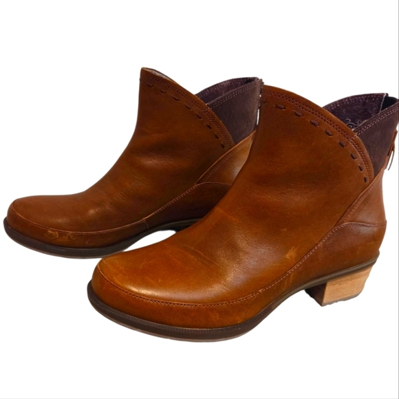 Chaco Cataluna Mid Boot Women's 7 Leather Brown Tan Zipper Heel Ankle JCH107490 - Picture 7 of 7